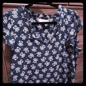 Loft floral short sleeve shirt